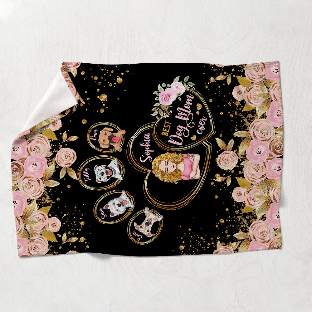 Meilleure maman de chien au monde - Couverture personnalisée pour chien pour la fête des mères