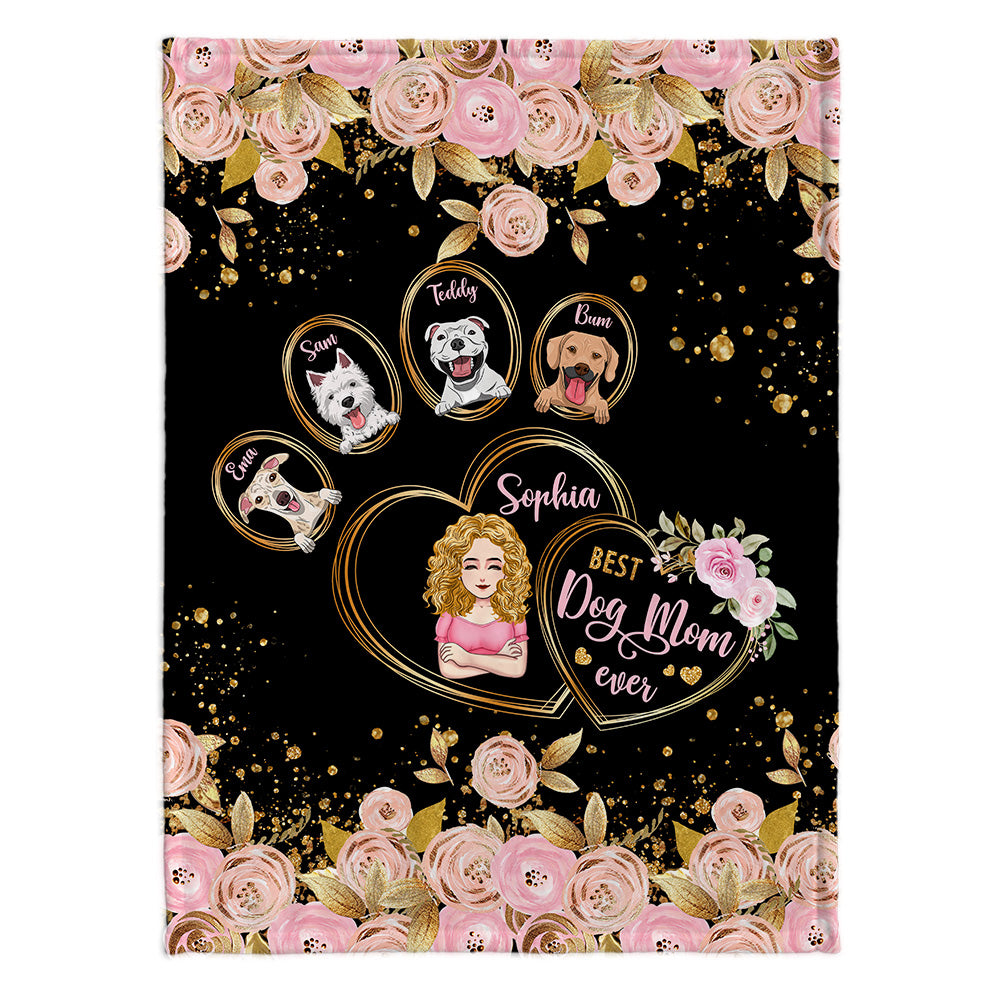 Meilleure maman de chien au monde - Couverture personnalisée pour chien pour la fête des mères