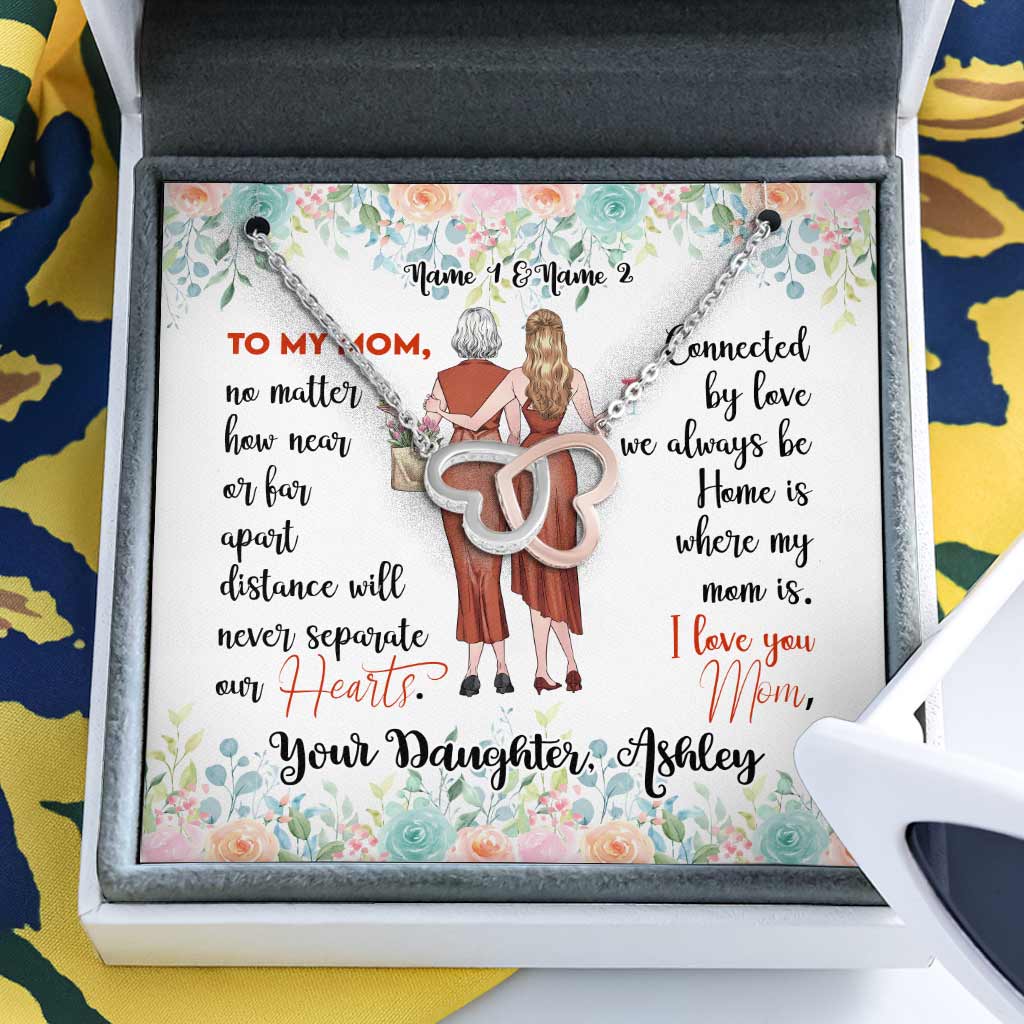 Collier personnalisé Mère et Fille - Deux cœurs