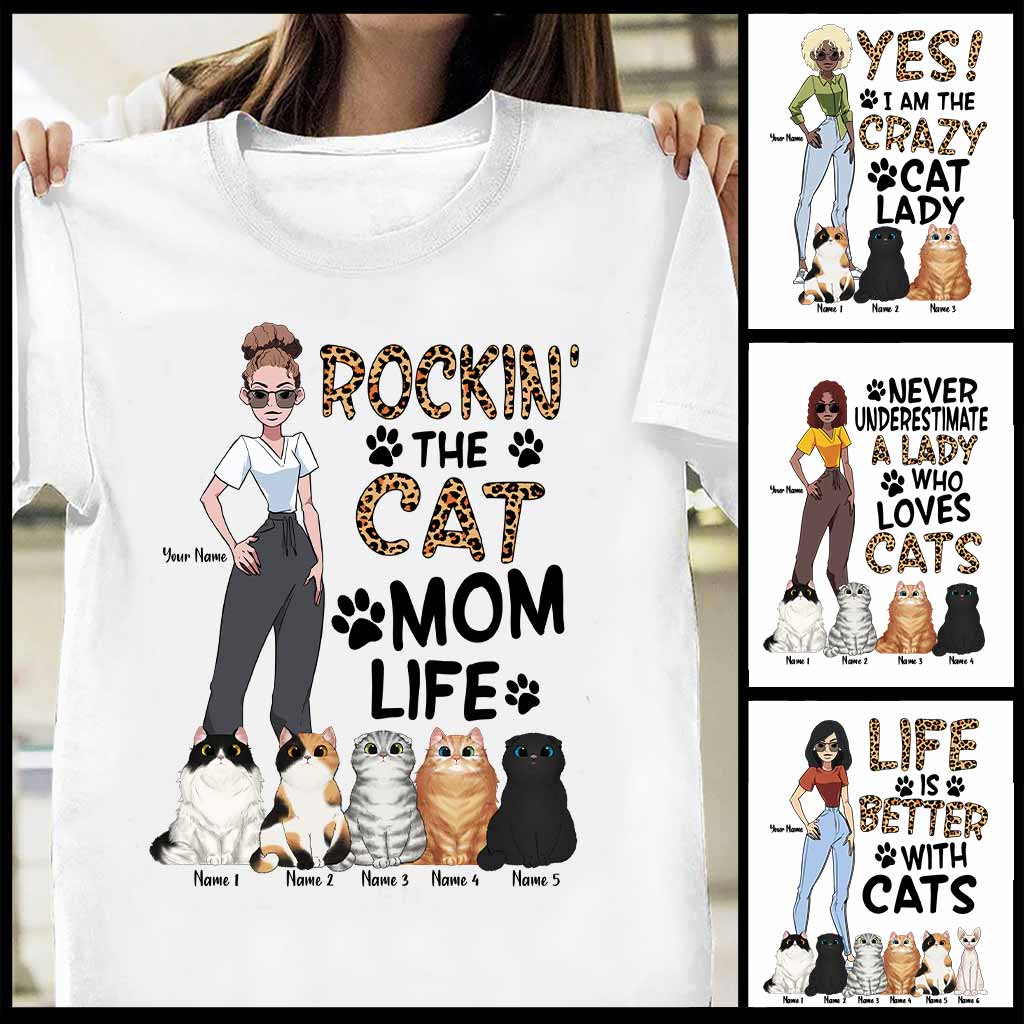 Vivez pleinement votre vie de maman chat ! - T-shirt et sweat à capuche personnalisés pour chats