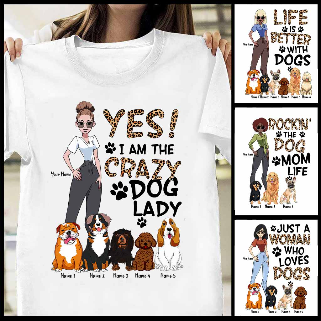 Oui, je suis la folle aux chiens - T-shirt et sweat à capuche personnalisés pour chiens