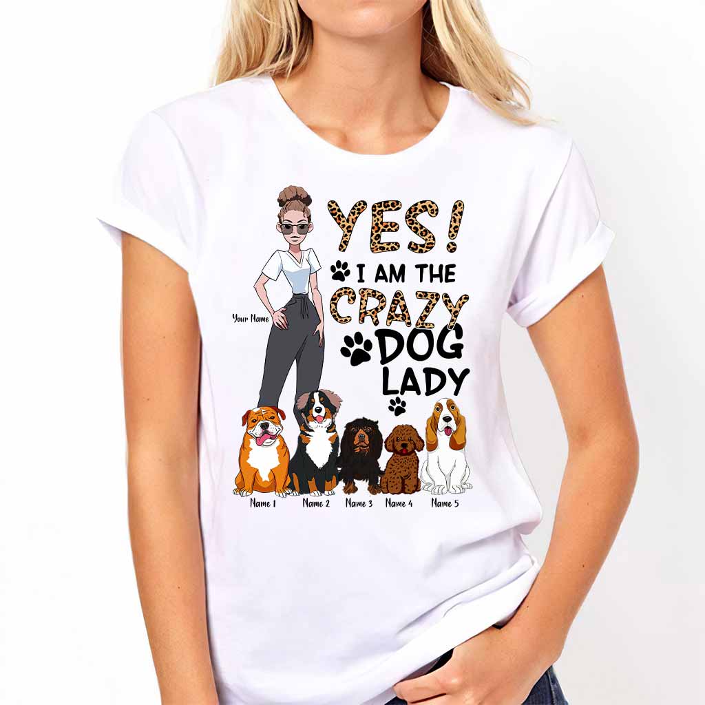Oui, je suis la folle aux chiens - T-shirt et sweat à capuche personnalisés pour chiens