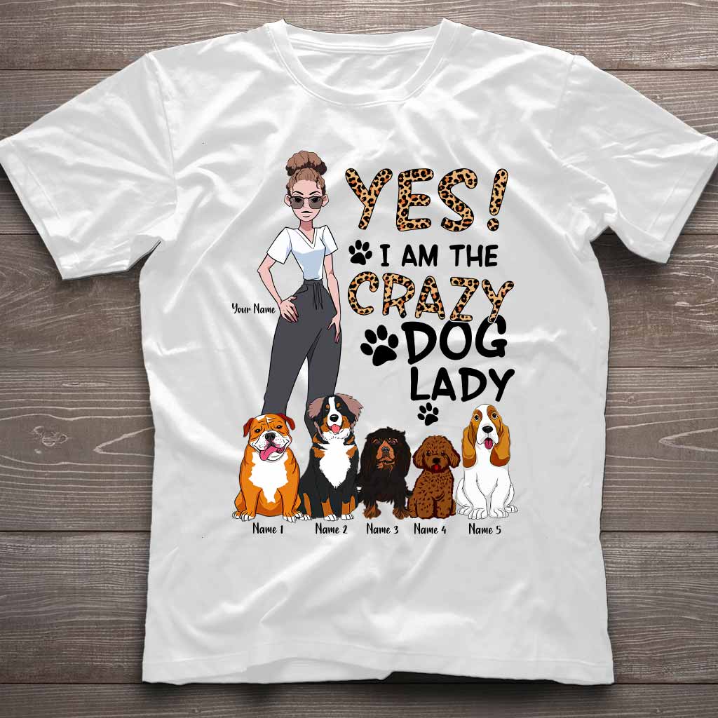 Oui, je suis la folle aux chiens - T-shirt et sweat à capuche personnalisés pour chiens