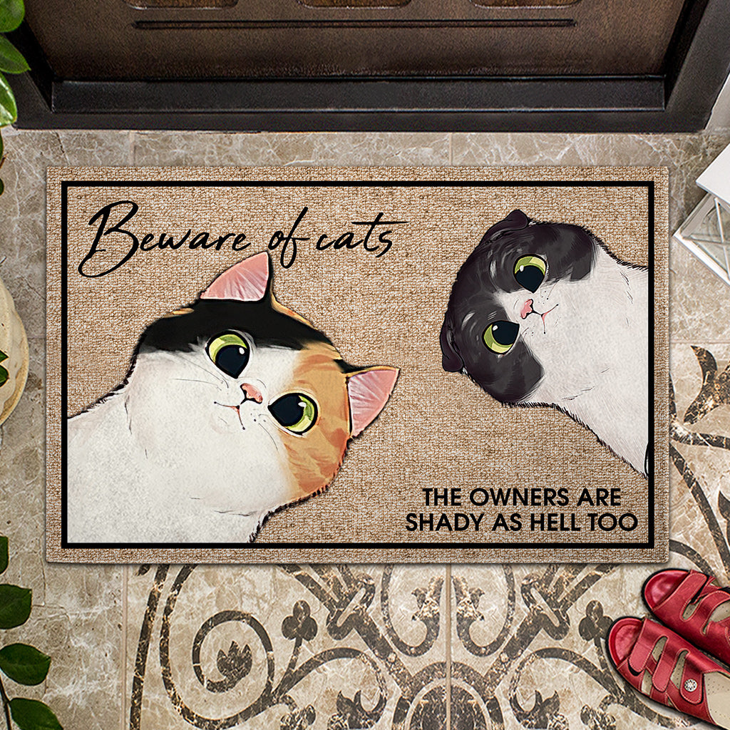 Beware - Personalized Cat Doormat