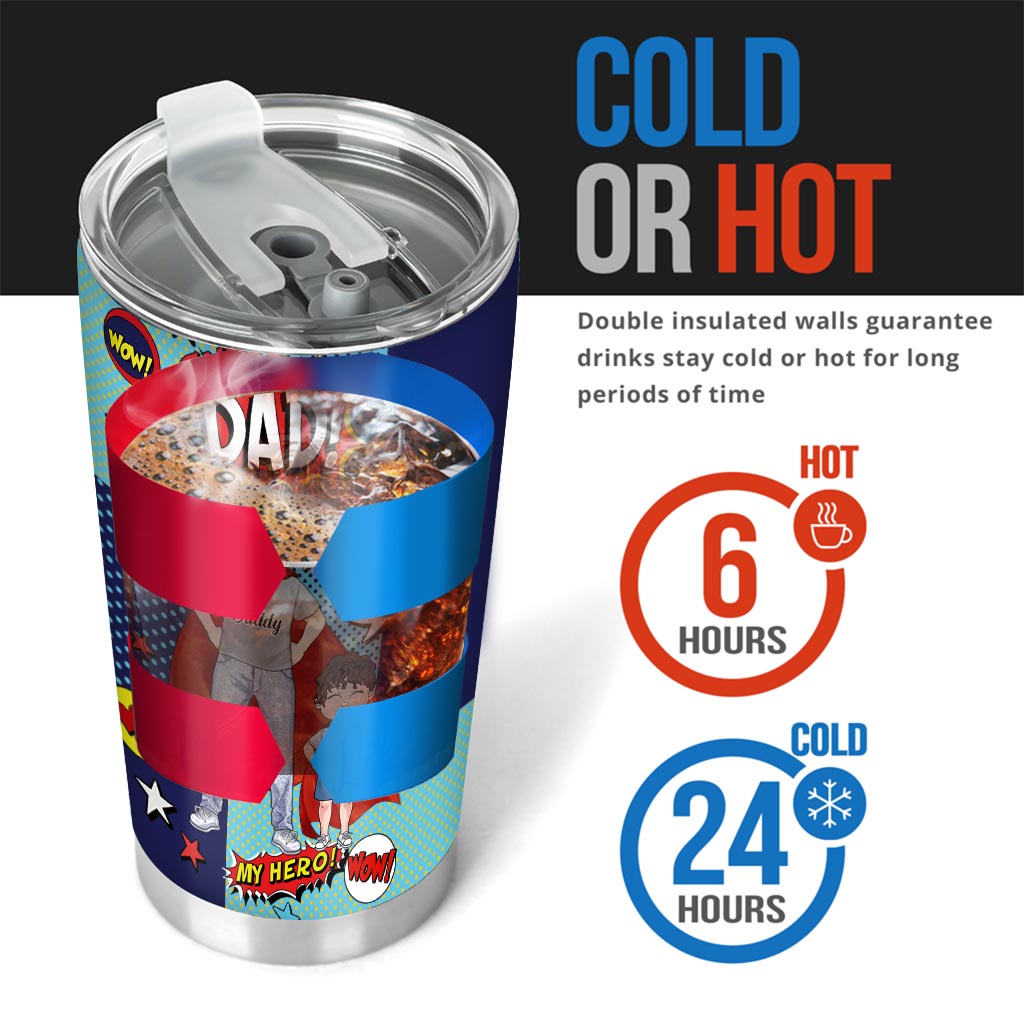 Super Dad Super Hero - Personalized Father's Day Father Tumbler