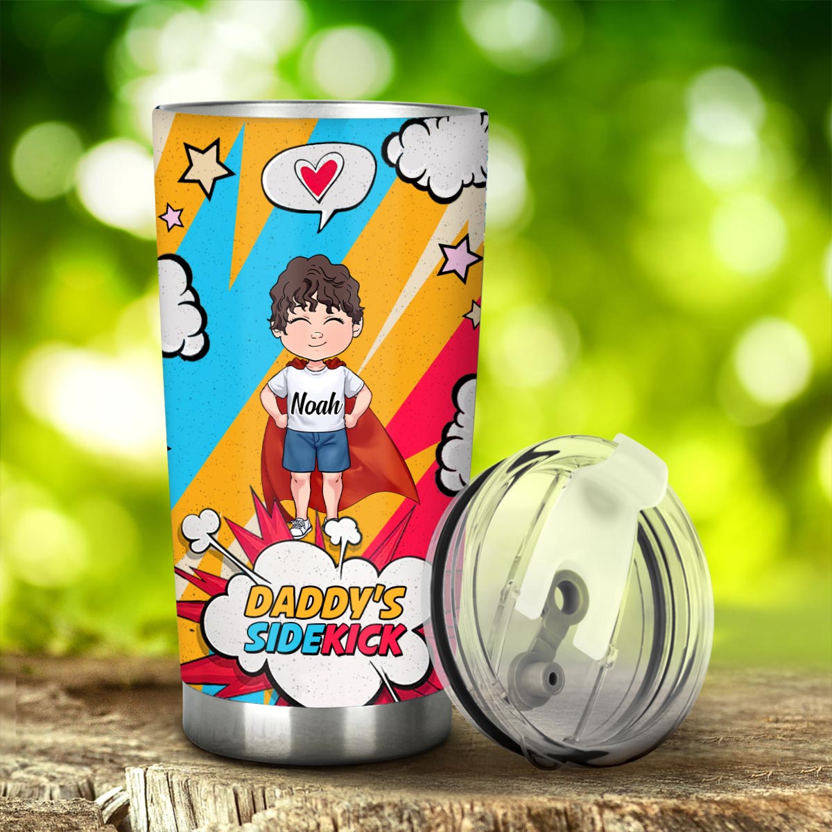 Cher Super Papa - Gobelet isotherme personnalisé pour la fête des pères