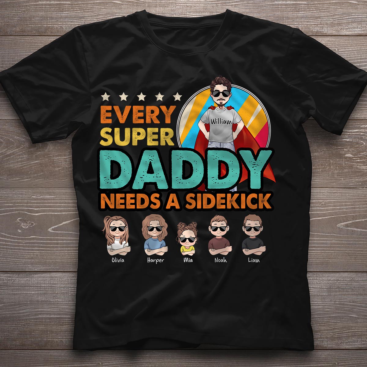 Super Dad Super Hero - Gift for dad, grandpa, uncle, brother - Personalized T-shirt And Hoodie