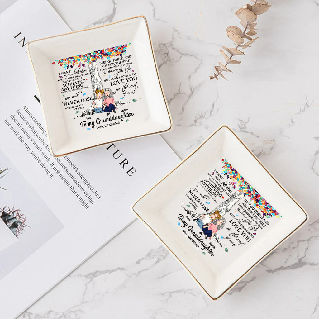 À ma petite-fille - Porte-bijoux personnalisé pour la fête des mères