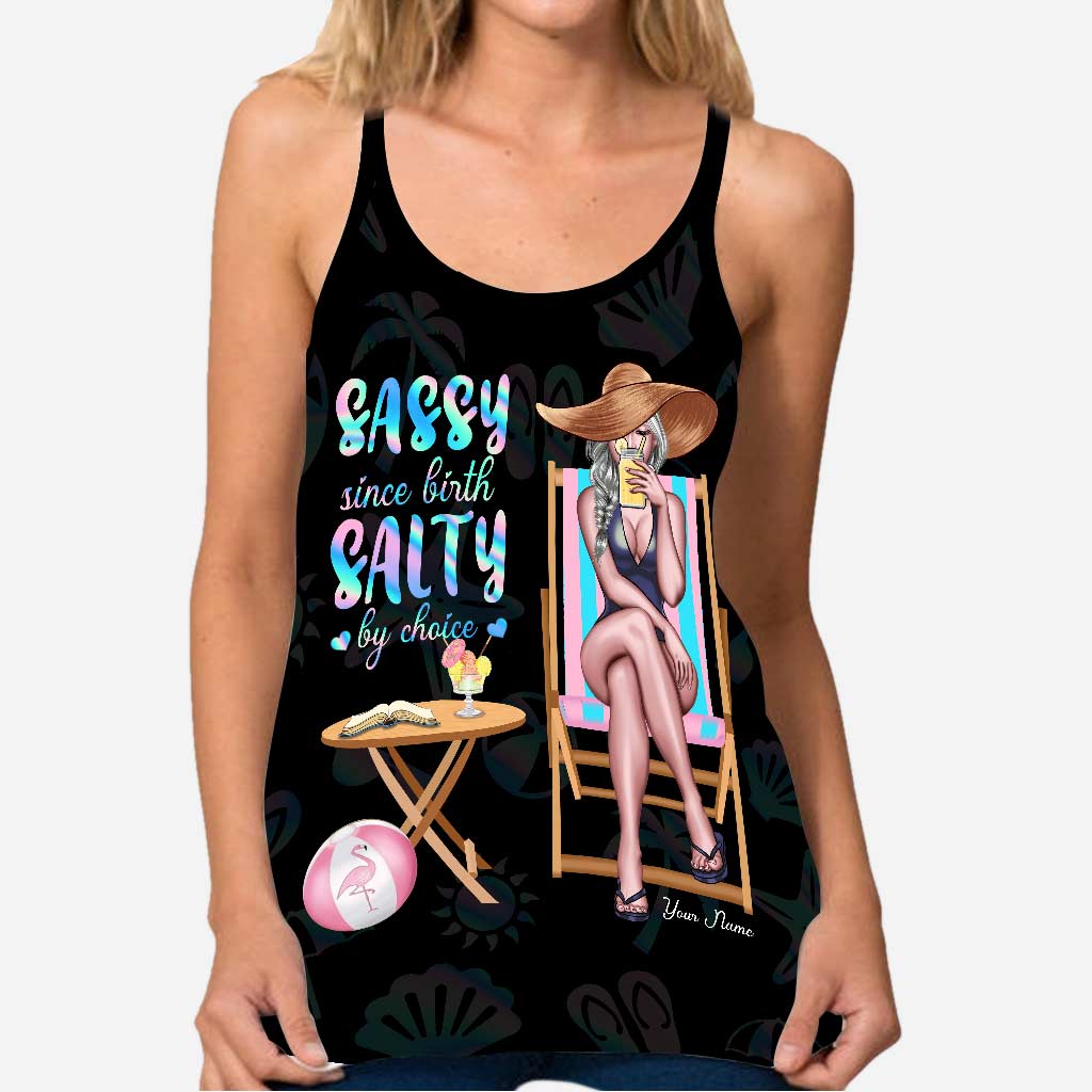 Beach Lovin' Girl - Personalized Sea Lover Cross Tank Top