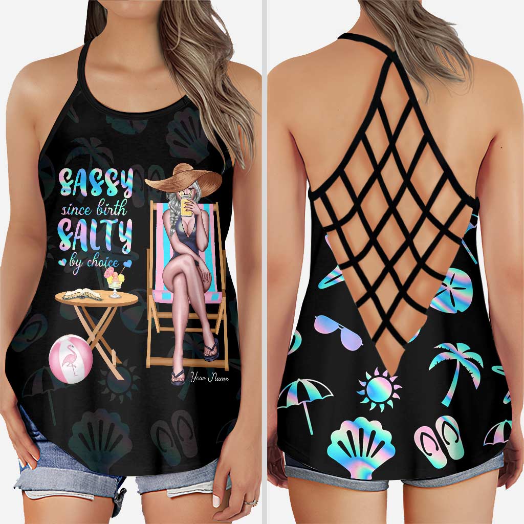 Beach Lovin' Girl - Personalized Sea Lover Cross Tank Top