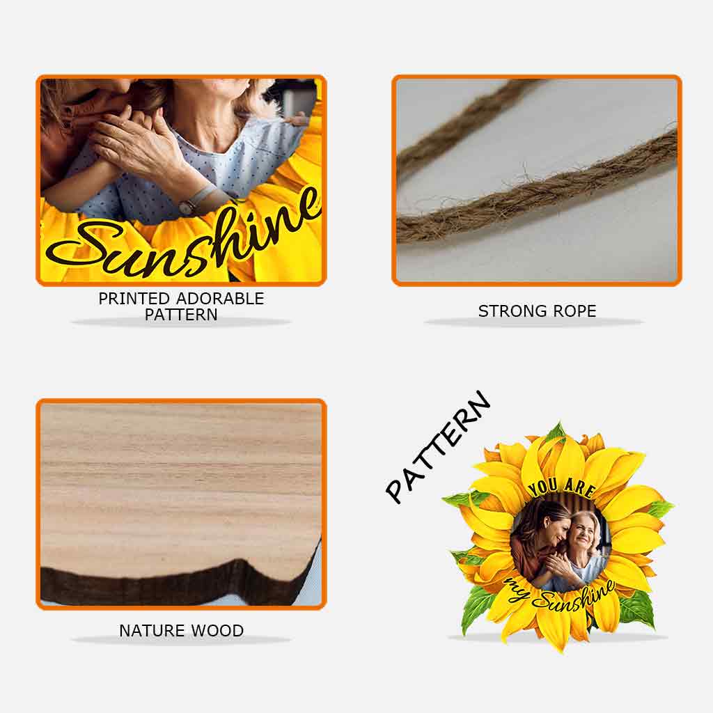 Tu es mon rayon de soleil - Panneau en bois personnalisé pour maman