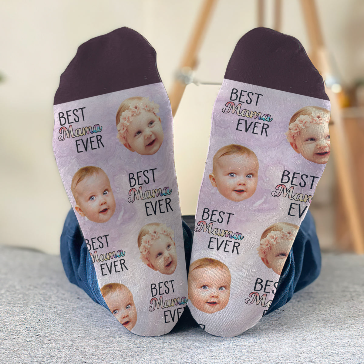 Meilleure grand-mère du monde - Cadeau pour maman, grand-mère, tante - Chaussettes personnalisées