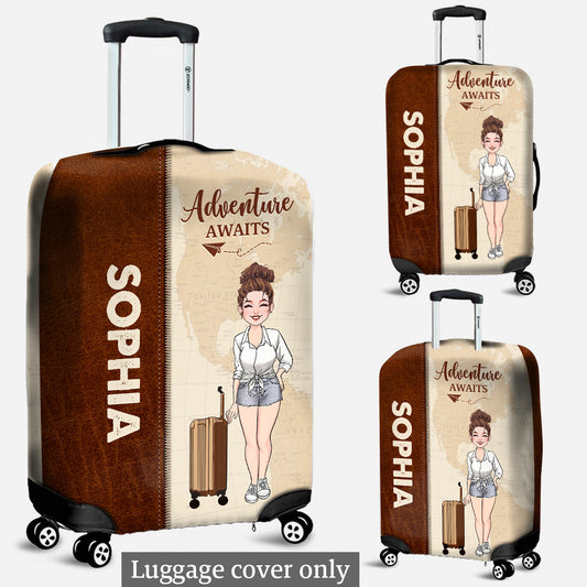 L'aventure vous attend - Housse de bagage de voyage personnalisée