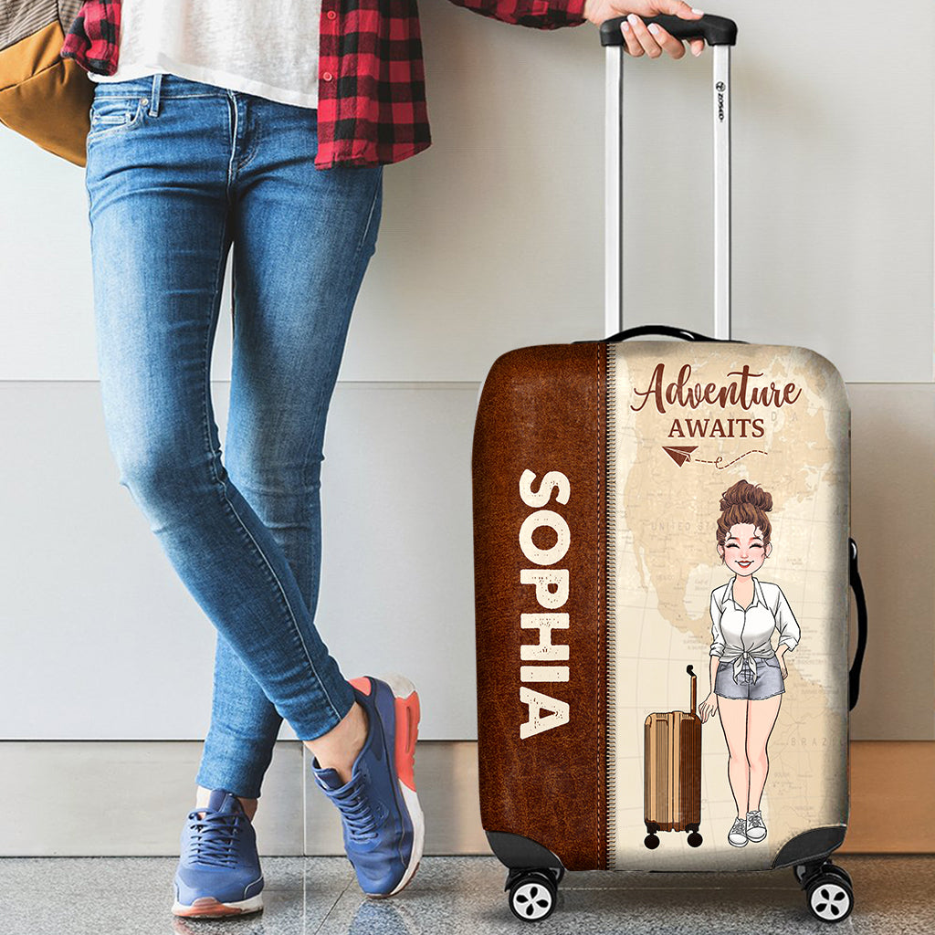 Adventure Awaits - Personalized Travelling Luggage Cover