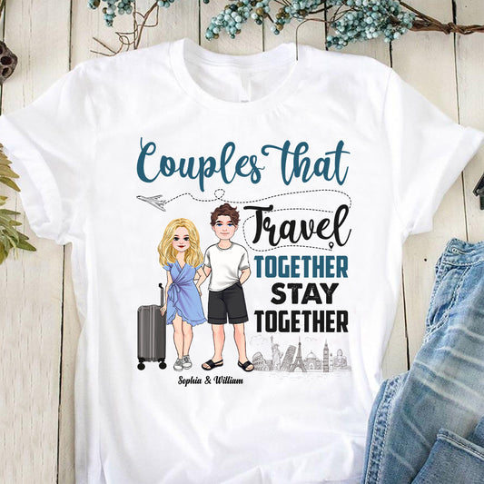 Couple qui voyage ensemble - T-shirt et sweat à capuche de voyage personnalisés