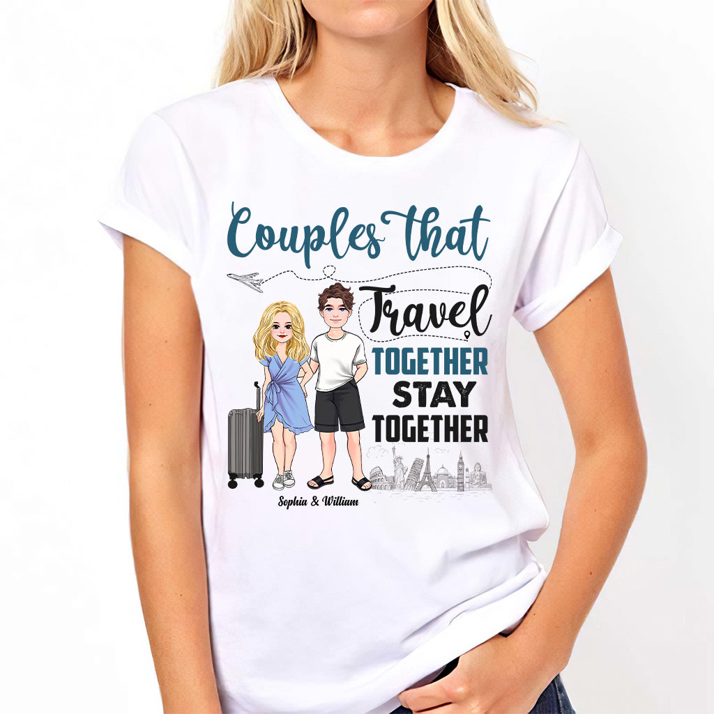 Couple qui voyage ensemble - T-shirt et sweat à capuche de voyage personnalisés
