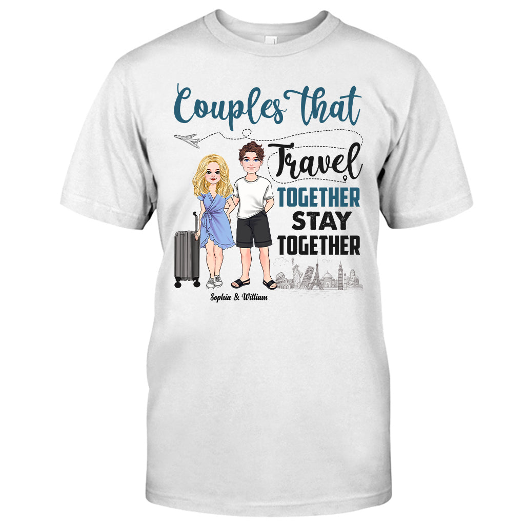 Couple qui voyage ensemble - T-shirt et sweat à capuche de voyage personnalisés