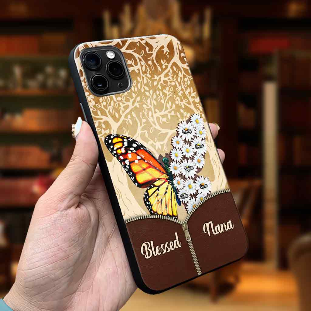 Coque de téléphone personnalisée Butterfly Daisy - Grand-mère