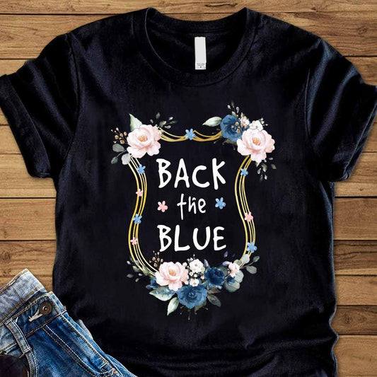 Insigne de police floral - T-shirt et sweat à capuche pour policier 062021