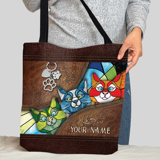 Sac fourre-tout personnalisé Chats qui regardent