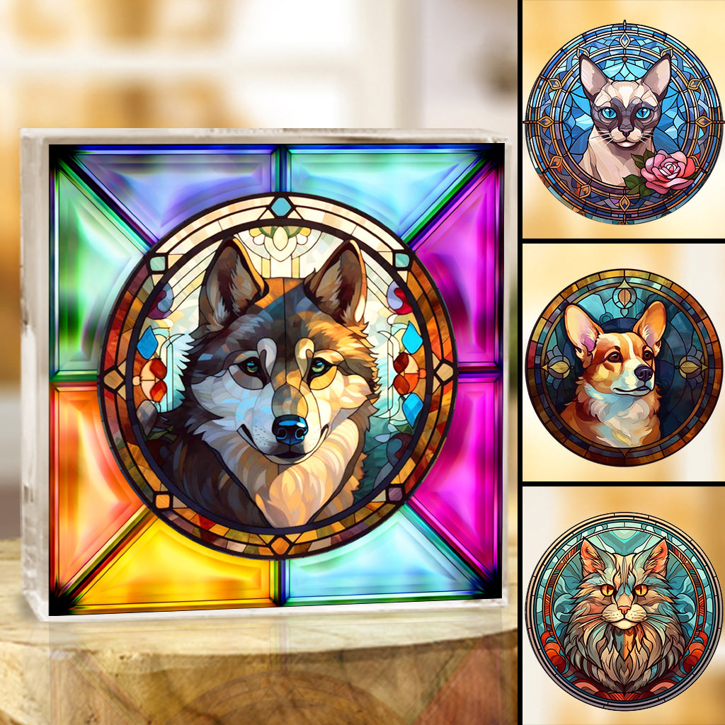 Jolies Pattes - Plaque acrylique personnalisée en forme de chien