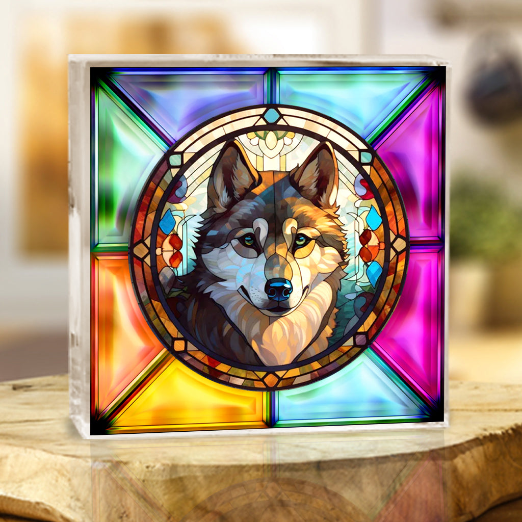 Jolies Pattes - Plaque acrylique personnalisée en forme de chien