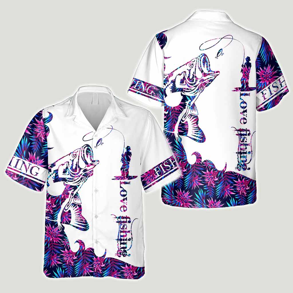 Chemise hawaïenne Love Fishing