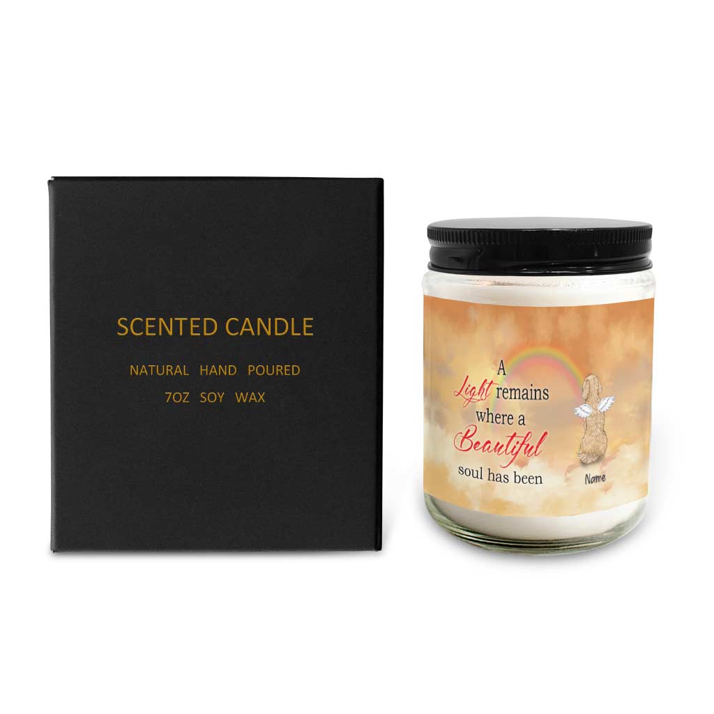 Là où une belle âme a séjourné - Bougie personnalisée pour chien 