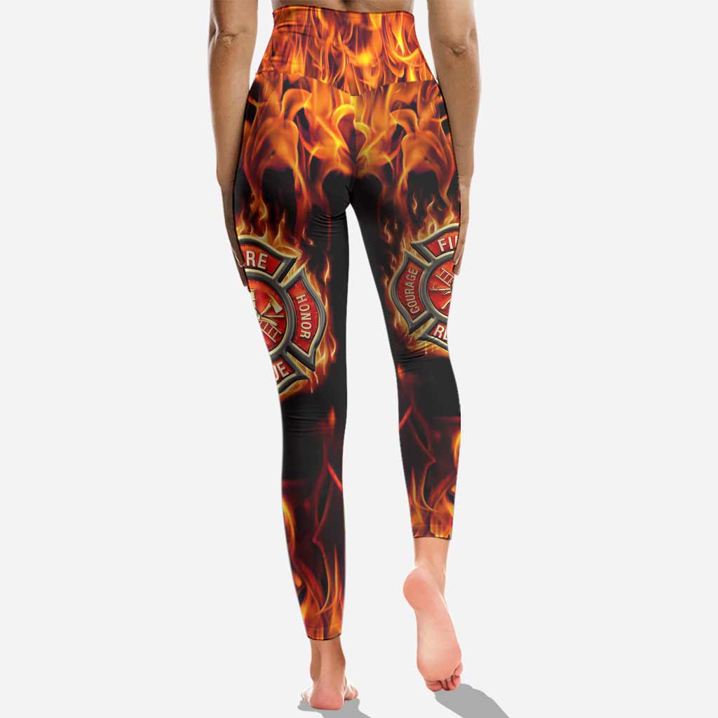 Gardez vos distances (60 m) - Ensemble sweat à capuche et legging de pompier personnalisé