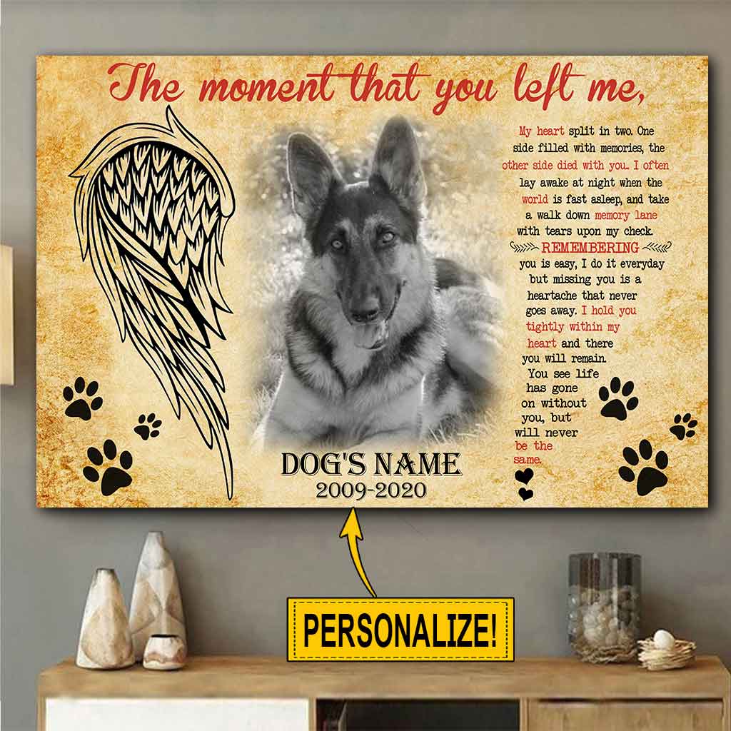 Le moment où tu m'as quitté - Affiche personnalisée pour chien