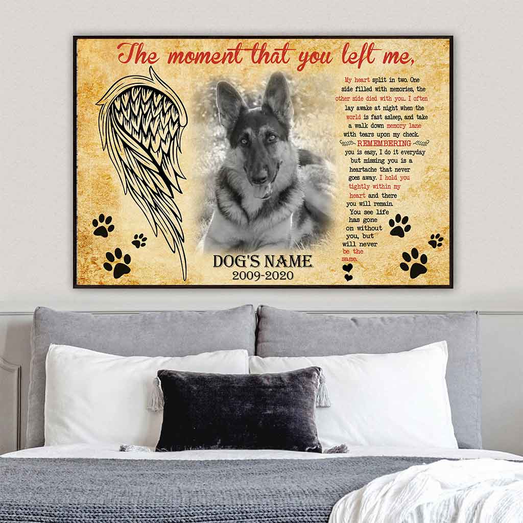 Le moment où tu m'as quitté - Affiche personnalisée pour chien