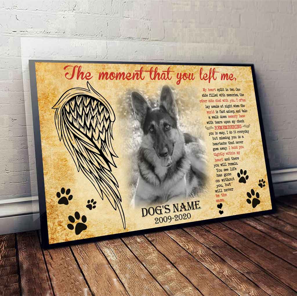 Le moment où tu m'as quitté - Affiche personnalisée pour chien