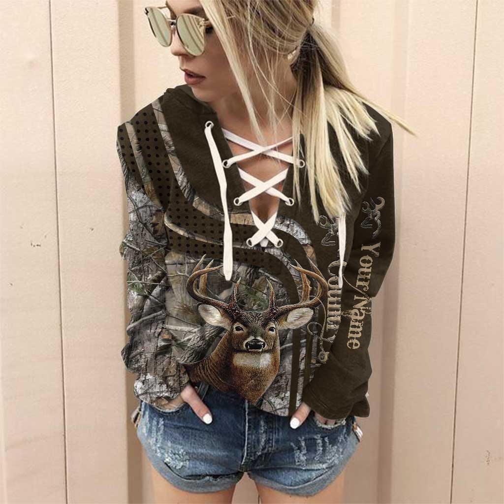 Robe de chasse personnalisée Country Girl Real Tree - Robe à manches longues et épaules dénudées - Épaules dénudées