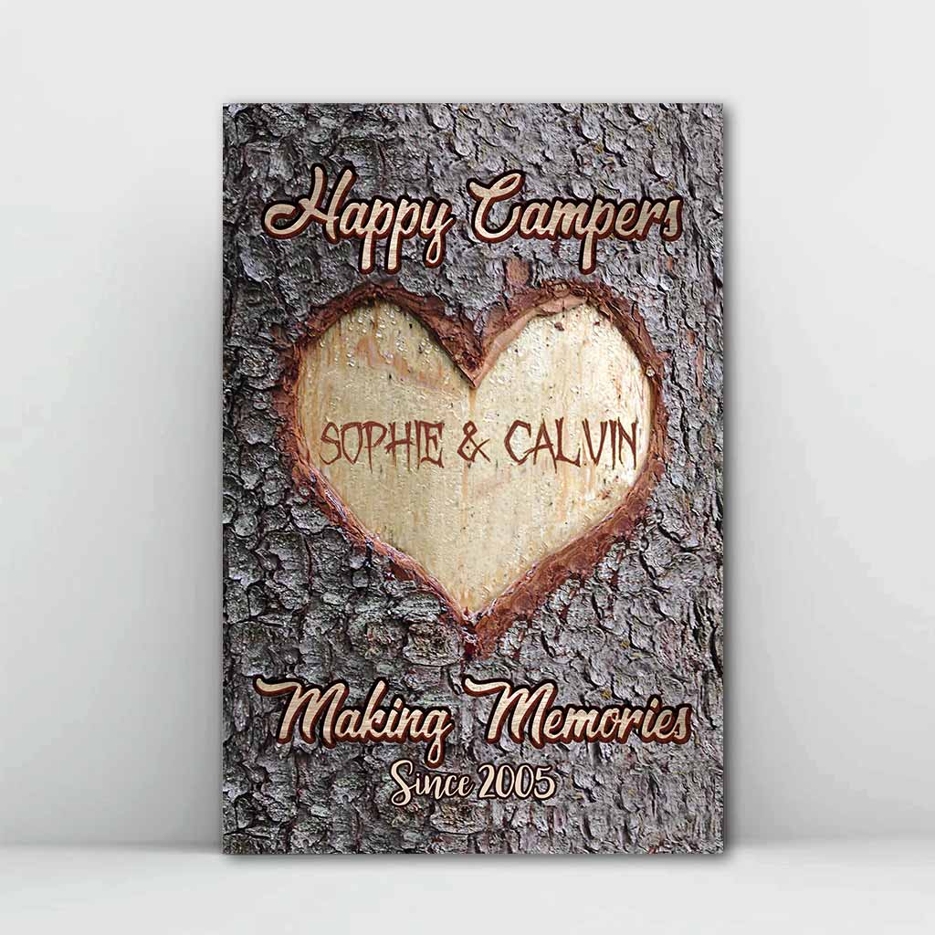 Happy Campers - Affiche de camping personnalisée