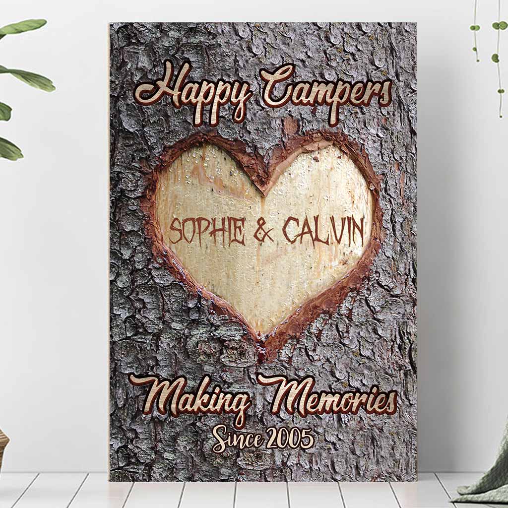 Happy Campers - Affiche de camping personnalisée