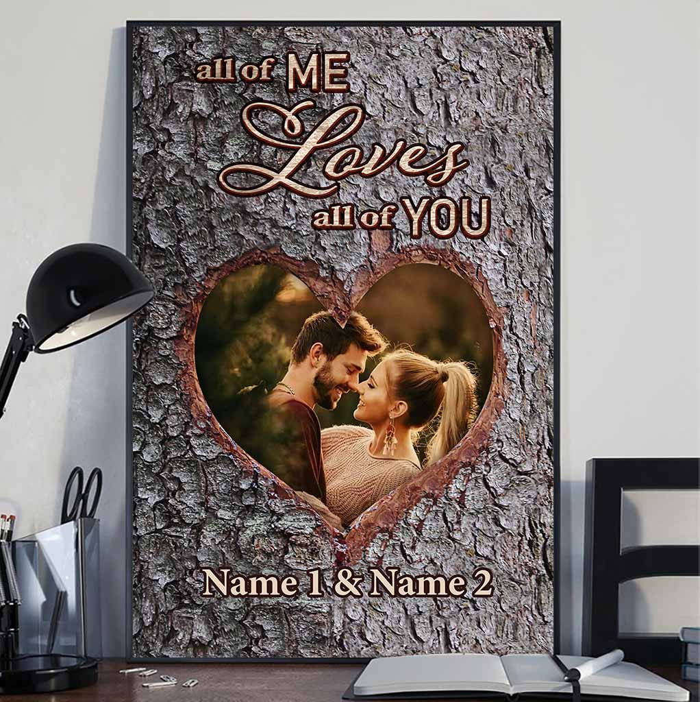 Tout mon être t'aime - Affiche personnalisée pour couples