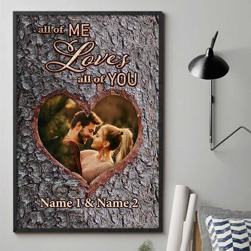 Tout mon être t'aime - Affiche personnalisée pour couples