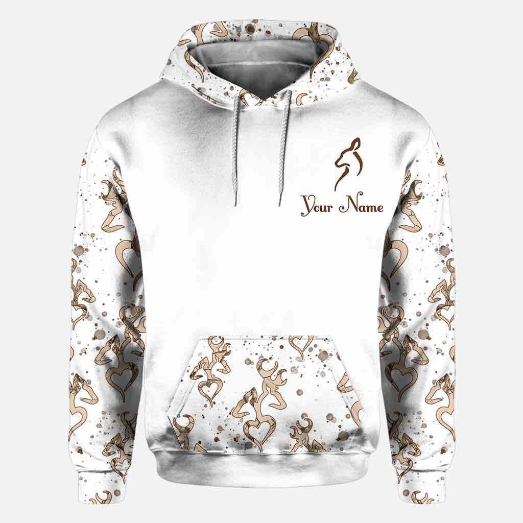 Sa biche, son cerf - T-shirt et sweat à capuche personnalisés pour couples à la chasse.
