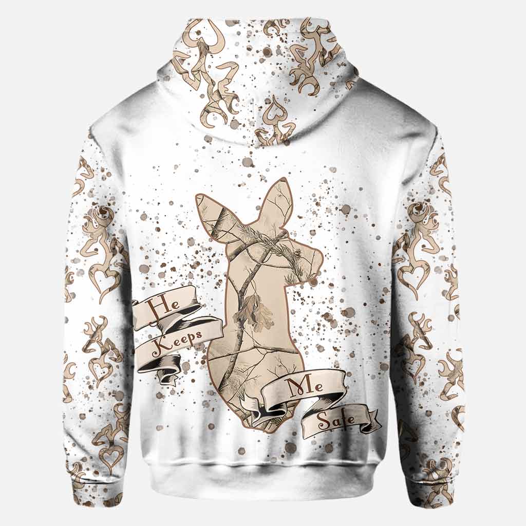 Sa biche, son cerf - T-shirt et sweat à capuche personnalisés pour couples à la chasse.