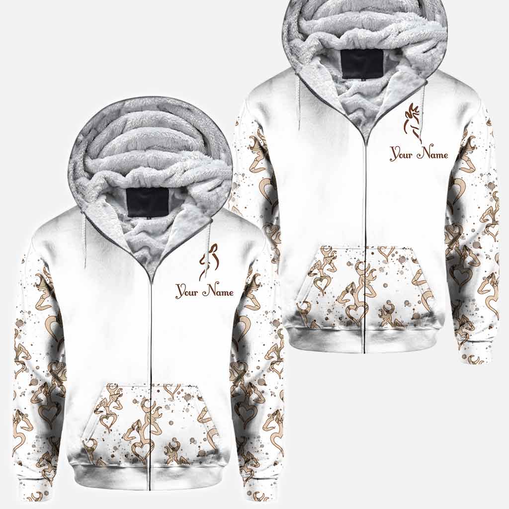 Sa biche, son cerf - T-shirt et sweat à capuche personnalisés pour couples à la chasse.