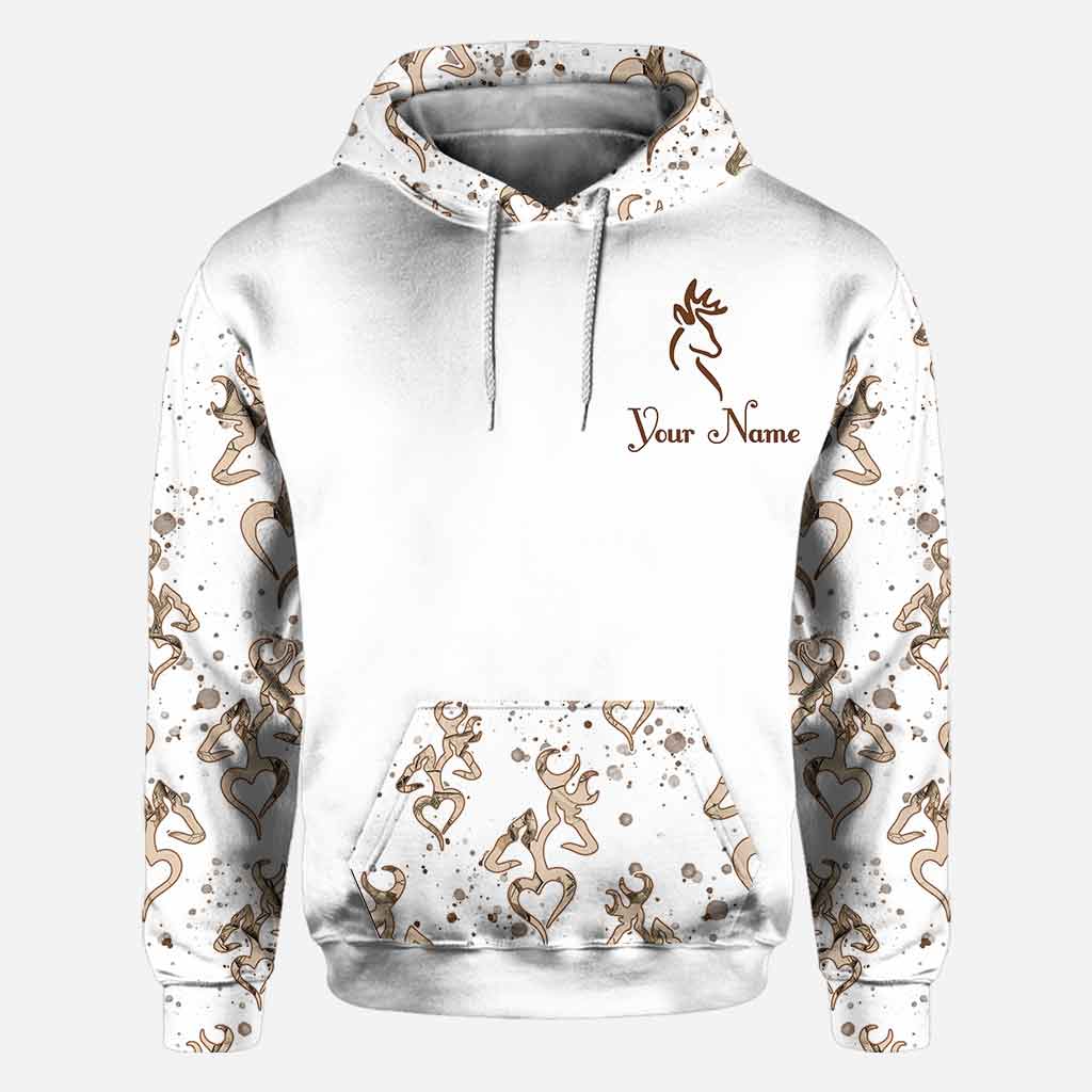 Sa biche, son cerf - T-shirt et sweat à capuche personnalisés pour couples à la chasse.