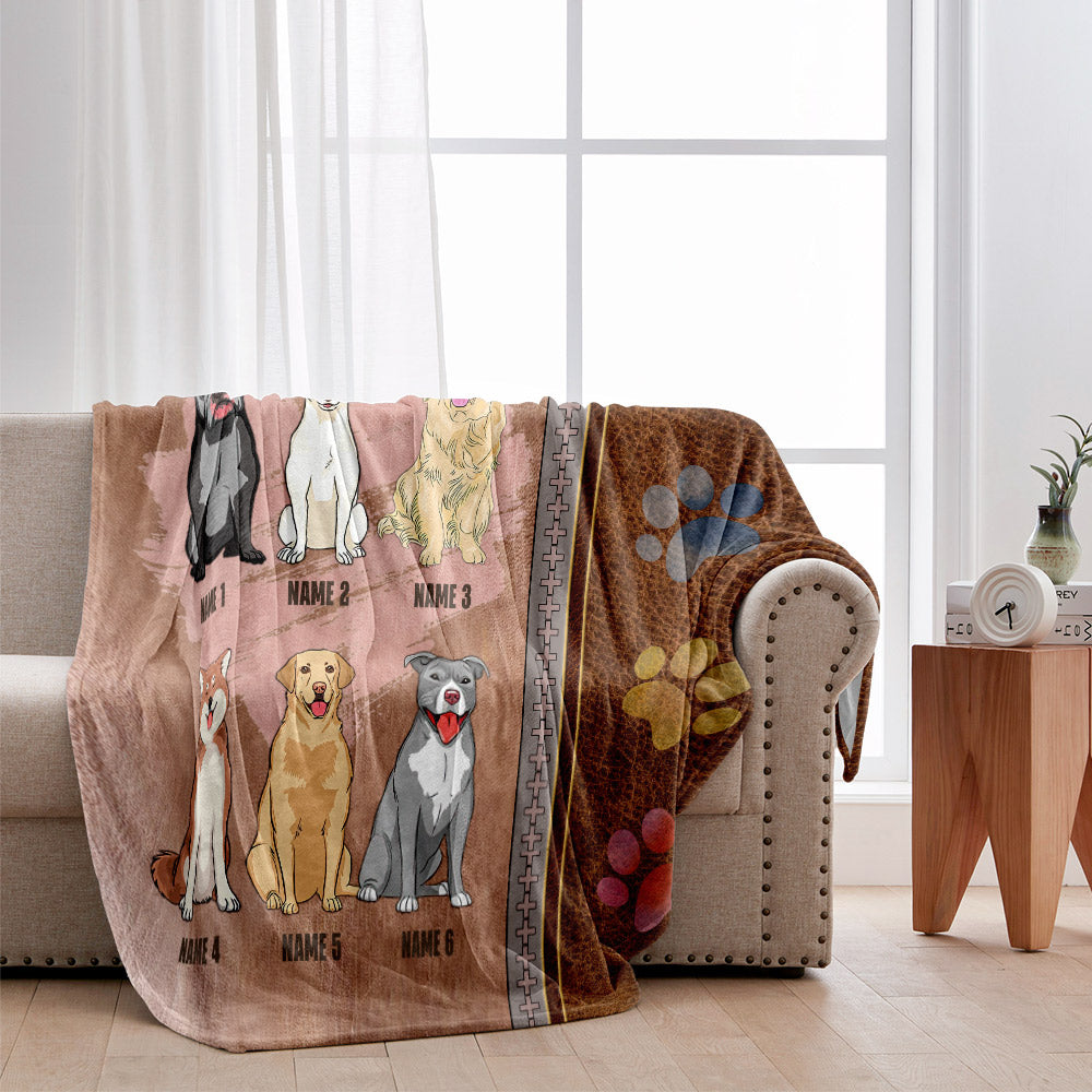 La vie est plus belle avec mes chiens - Couverture personnalisée pour chien