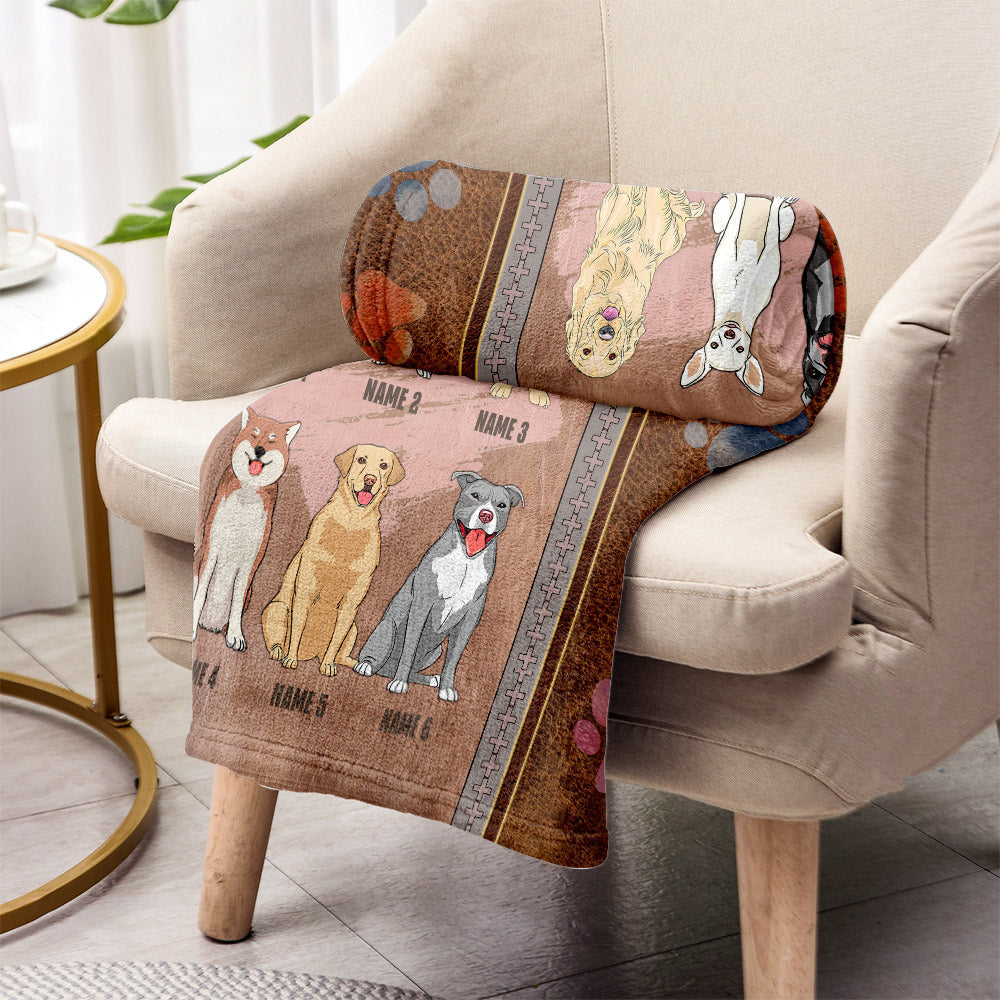 La vie est plus belle avec mes chiens - Couverture personnalisée pour chien