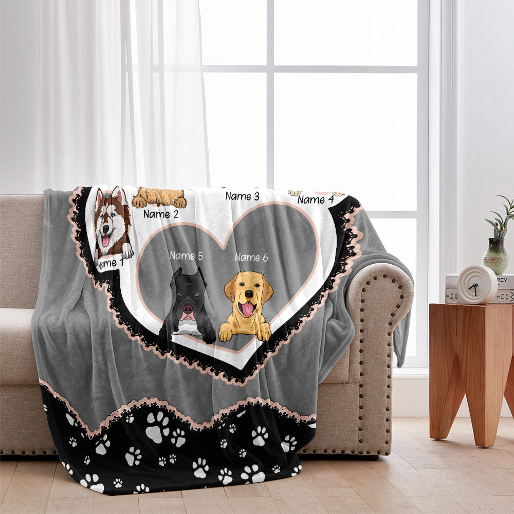 La vie est plus belle avec mes chiens - Couverture personnalisée pour chien