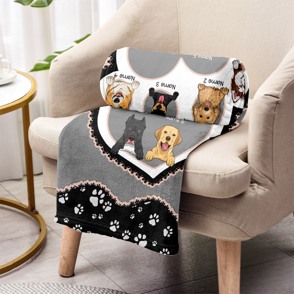 La vie est plus belle avec mes chiens - Couverture personnalisée pour chien