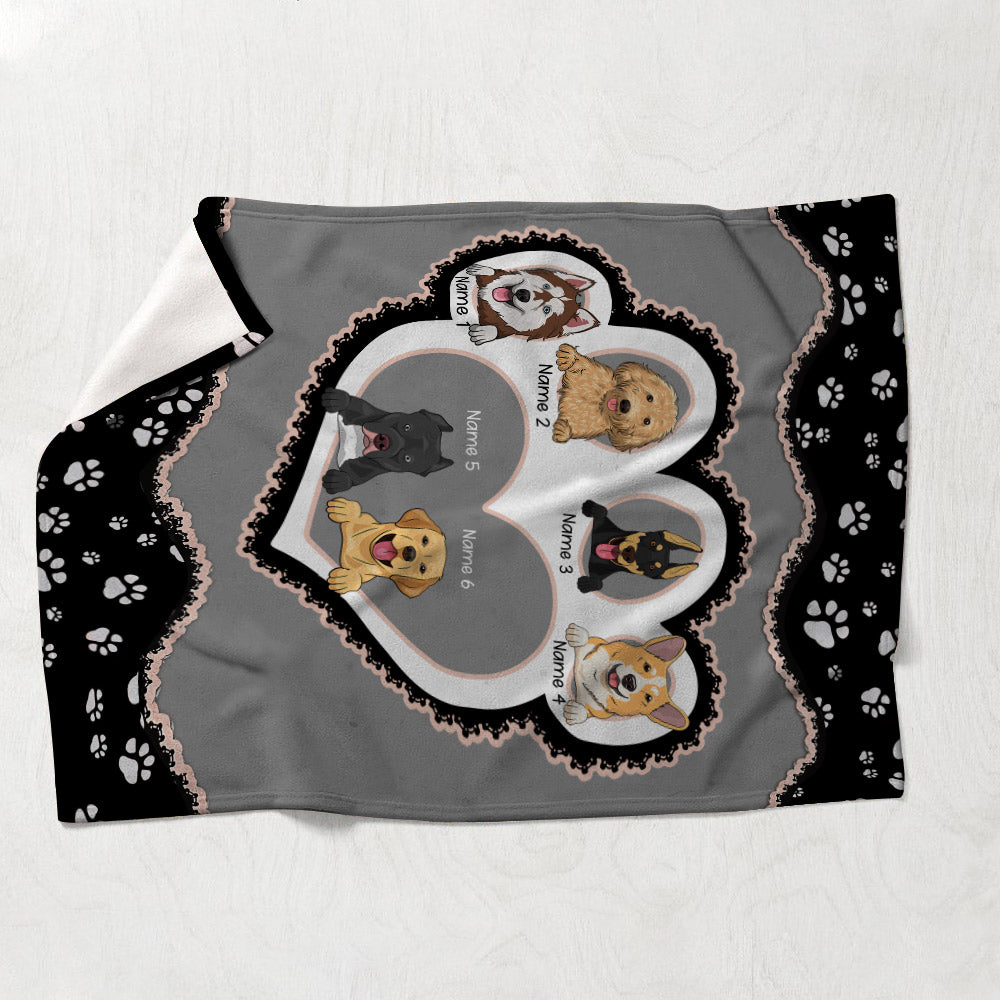 La vie est plus belle avec mes chiens - Couverture personnalisée pour chien