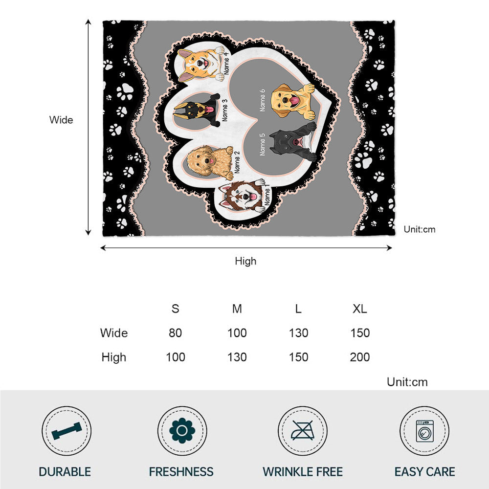 La vie est plus belle avec mes chiens - Couverture personnalisée pour chien