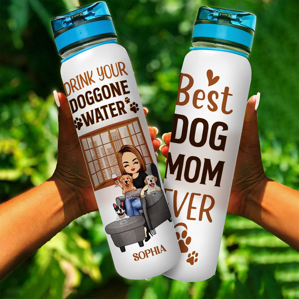Buvez de l'eau, toutou ! - Gourde personnalisée pour chien avec suivi de l'hydratation