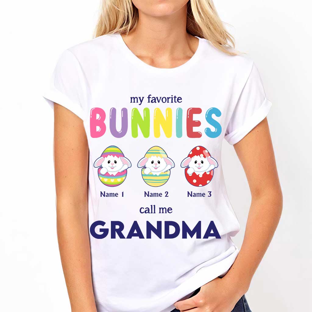 Mes lapins préférés m'appellent grand-mère - T-shirt et sweat à capuche personnalisés pour la fête des mères et Pâques
