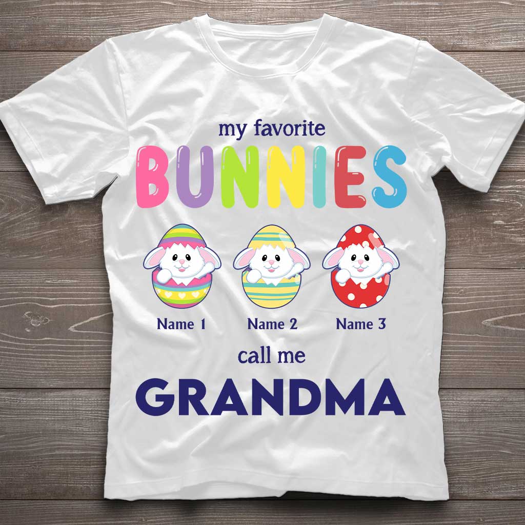 Mes lapins préférés m'appellent grand-mère - T-shirt et sweat à capuche personnalisés pour la fête des mères et Pâques